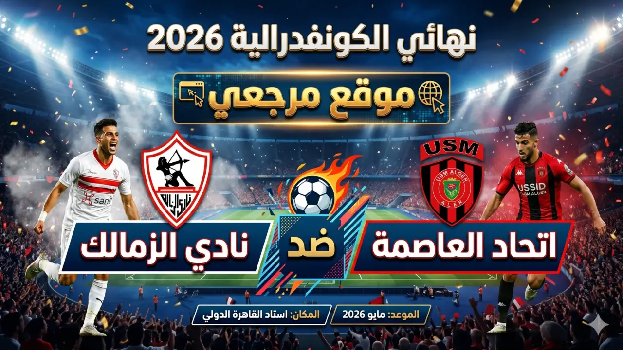 صدمة في لجان الكاف.. القنوات الناقلة لمباراة الزمالك واتحاد العاصمة اليوم 16 مايو 2026 والتشكيل المتوقع للقلعة البيضاء